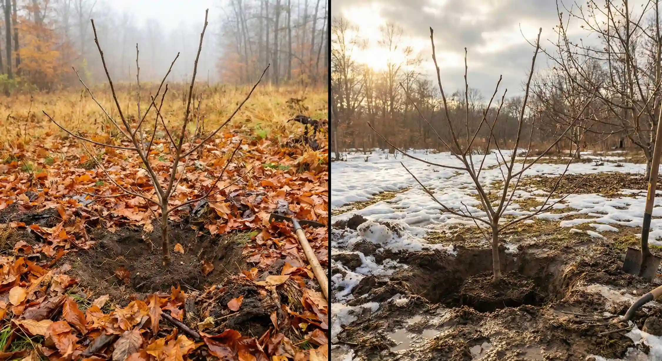 بهترین زمان کاشت نهال گردو در اواخر پاییز و اواخر زمستان.